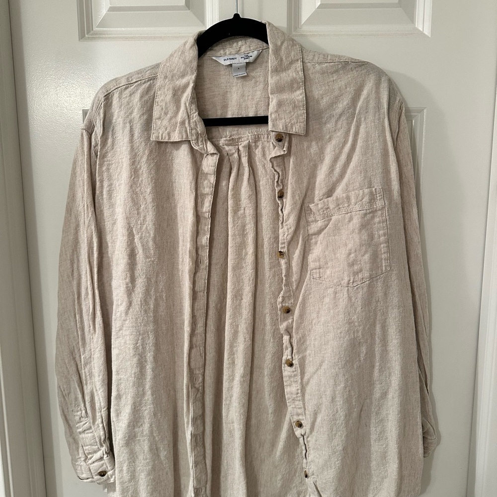 Women’s Linen Button Down Shirt